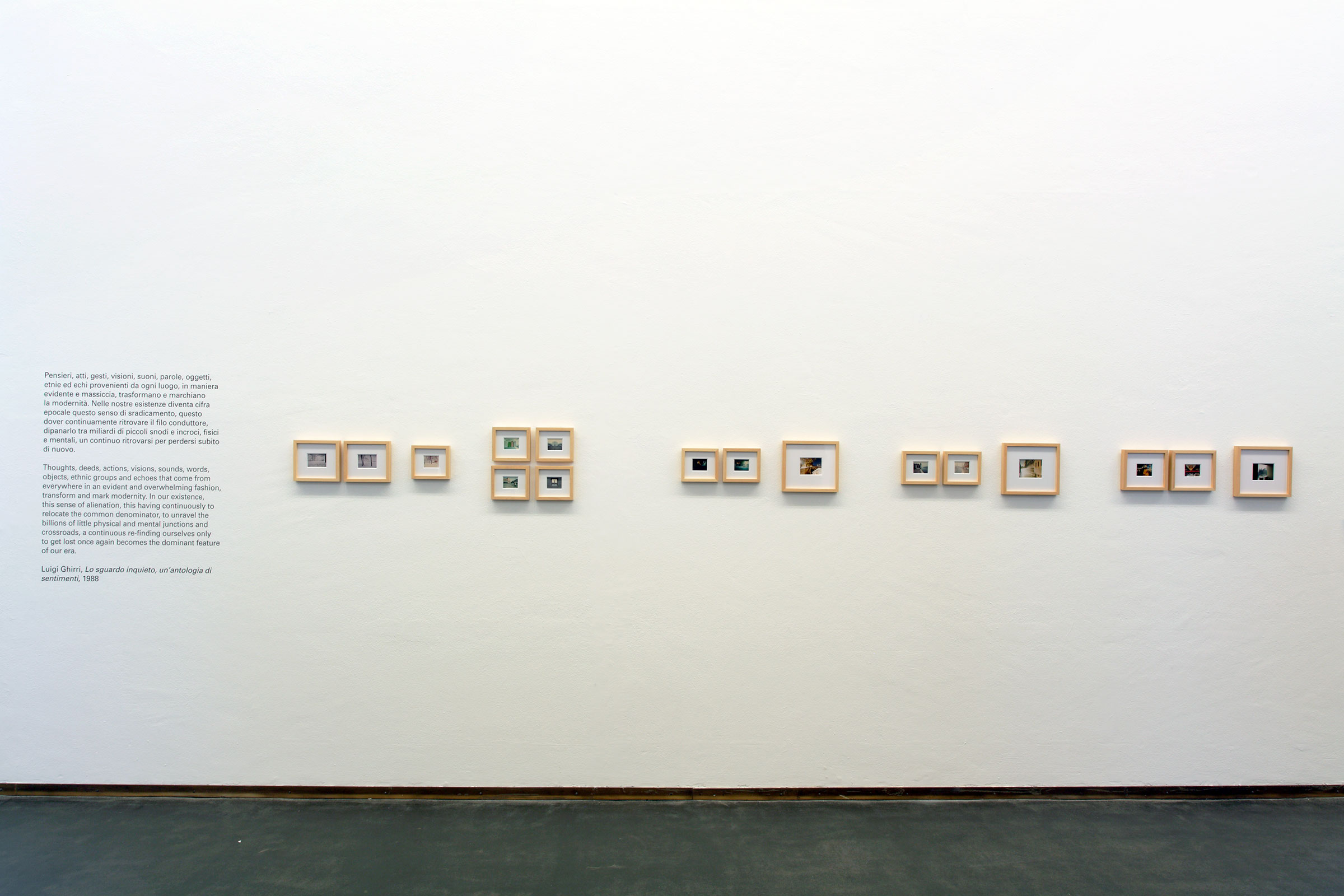 u0022Le scatole viventi / The living boxes. Luigi Ghirri, Project prints. La temperatura mentale della fotografia / The mental temperature of photographyu0022, installation view